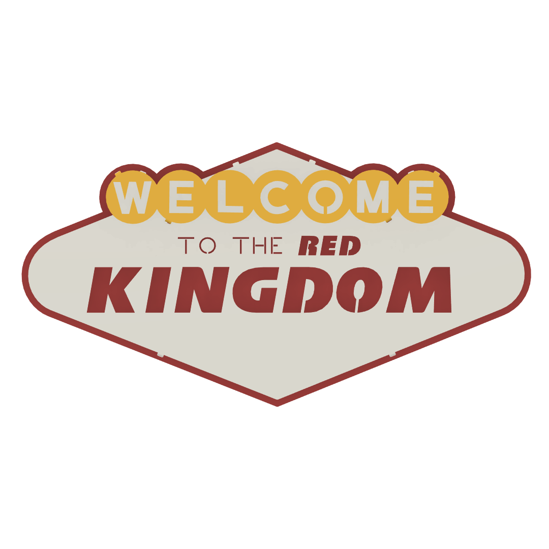 Welcome to The Red Kingdom Metal Wall Art: Kansas City Chiefs - Small - Lit