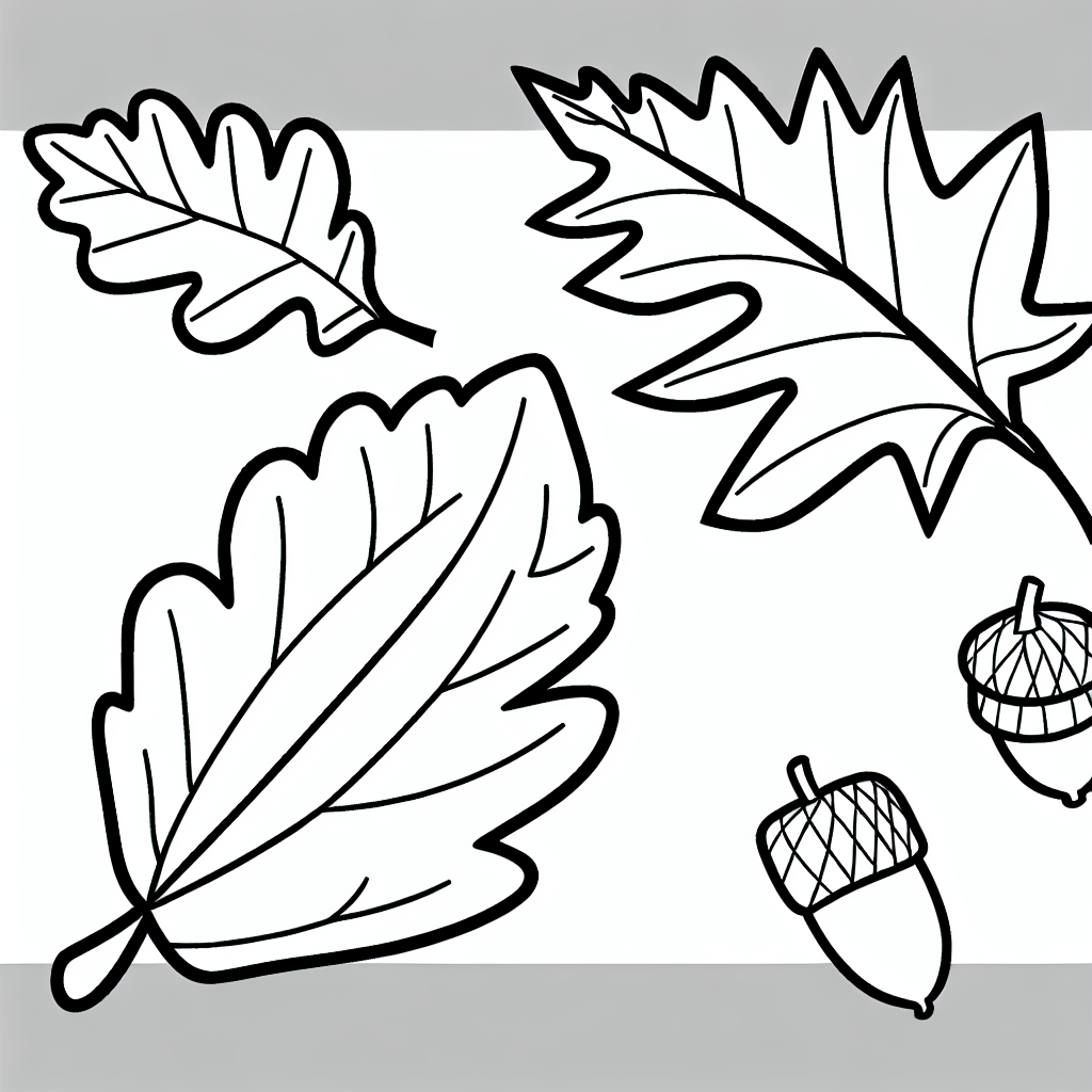Fall Leaves Coloring Sheet