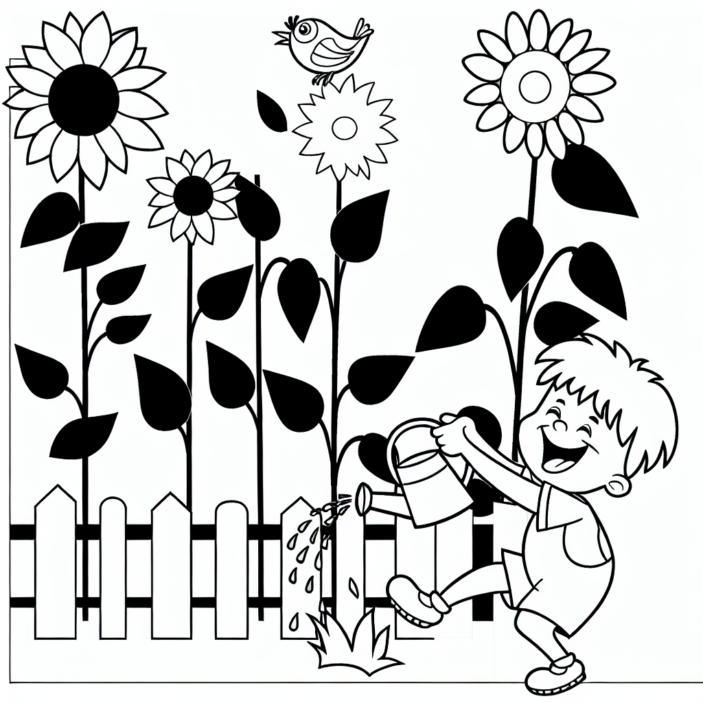 Garden Friends Coloring Sheet