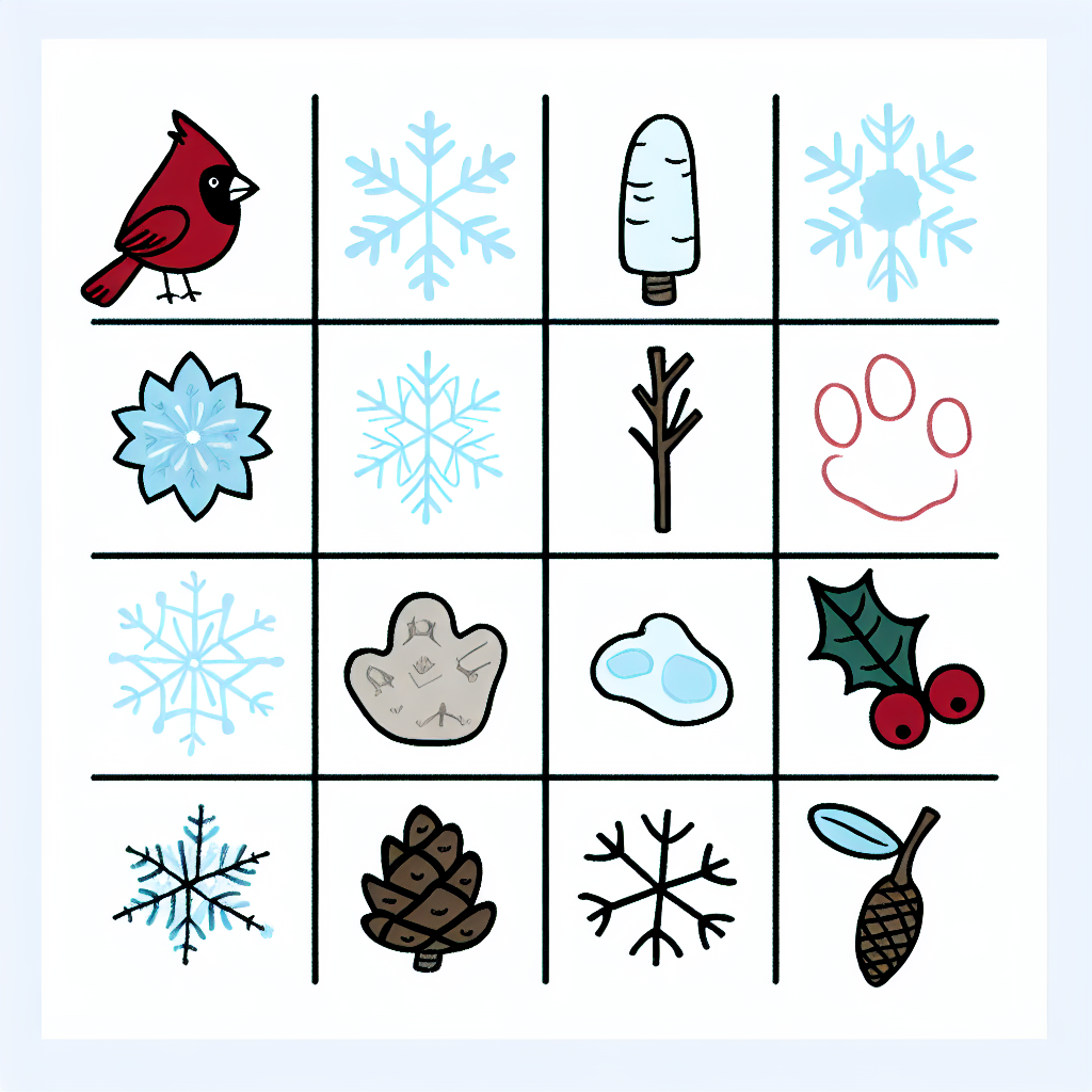 Winter Nature Walk Bingo